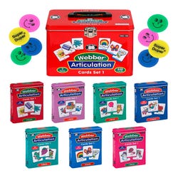 Image for Super Duper Webber Articulation Cards with Illustrations, Set 1 for S, R, L, Z, S, R, and L Blends from School Specialty