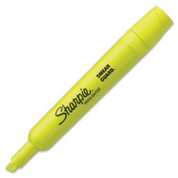 Image for Sharpie Accent Smear Guard Tank Style Highlighter, Chisel Tip, Fluorescent Yellow, Pack of 12 from School Specialty