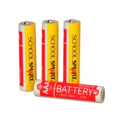 School Smart Alkaline Batteries, AAA, Pack of 4 595621