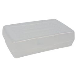 Image for School Smart Plastic Pencil Boxes, Clear, Pack of 12 from School Specialty