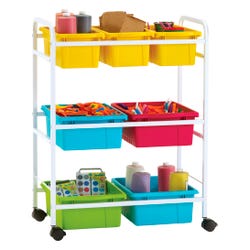 Image for Copernicus Small Book Browser Cart with Deluxe Tubs, 28 x 15-3/4 x 36-1/2 Inches from School Specialty