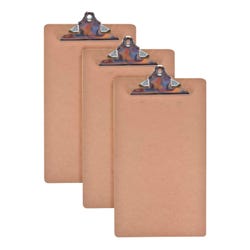 Image for School Smart Masonite Clipboard, 9 x 15-1/2 Inches, Legal Size, Brown, Pack of 3 from School Specialty