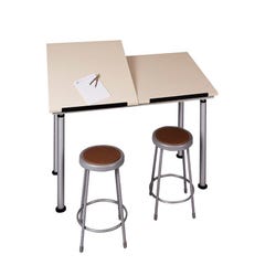 Image for Diversified Woodcrafts ALTD Drawing Table, 2 Piece Adjustable Top, 60 x 30 x 28 Inches, Plastic Laminate Top from School Specialty