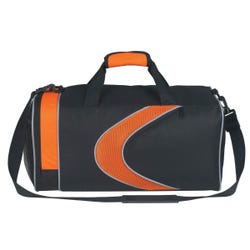 Image for Sports Duffle Bag, Black with Orange Detail from School Specialty