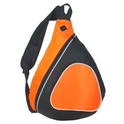 Image for Sling Backpack, Black/Orange from School Specialty