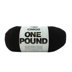 Image for Caron Acrylic Dryable Machine Washable Yarn, 812 yd, Black, 1 lb from School Specialty