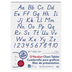 Image for Pacon D'Nealian Manuscript Chart Tablet, 24 x 32 Inches, 2 Inch Ruled, 25 Sheets from School Specialty