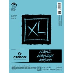 Canson XL Acrylic Pad, 9 x 12 Inches, 136 lb, 24 Sheets Item Number 1496101