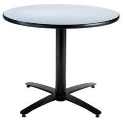 Image for KFI Round Pedestal Cafeteria Table, 36 in Dia, 1/4 in High Pressure Laminate Table Top, Black Frame from School Specialty