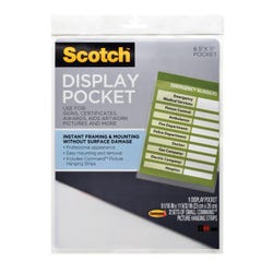 Image for Scotch Display Pocket, 8-1/2 x 11 Inches, Plastic, Clear from School Specialty