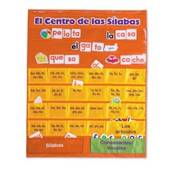 Image for Learning Resources Spanish Syllables Pocket Chart With Cards, 28 x 38-1/2 Inches from School Specialty