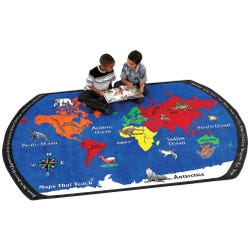 Image for Flagship Carpets Maps That Teach Carpet, 6 x 9 Feet, Rectangle from School Specialty
