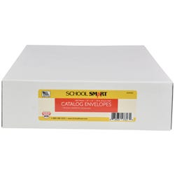 School Smart No Clasp Envelopes with Gummed Flap, 10 x 13 Inches, Kraft Brown, Box of 100 2044619