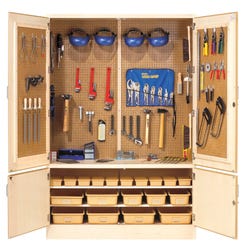 Image for Diversified Spaces Woodworking Tool Cabinet, 60 x 22 x 84 Inches from School Specialty