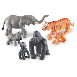 Image for Learning Resources Jumbo Jungle Animals: Mommas and Babies, Set of 6 from School Specialty
