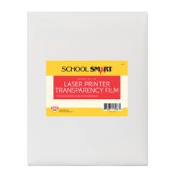 Image for School Smart Laser Transparency Film without Sensing Strip, 8-1/2 x 11 Inches, Clear, Pack of 50 from School Specialty