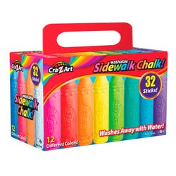 Image for Cra-Z-Art Sidewalk Chalk, Assorted Colors, Set of 32 from School Specialty
