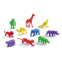 School Smart Wild Animals Manipulative Counters, Assorted Colors, Set of 120 1328067