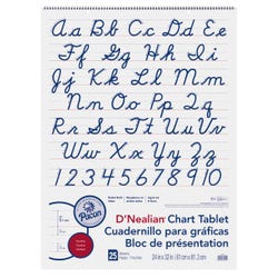 Image for Pacon D'Nealian Cursive Chart Tablet, 24 x 32 Inches, 2 Inch Ruled, 25 Sheets from School Specialty