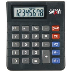 School Smart Large Display 8 Digit Calculator, Black 1596817