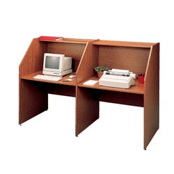 Image for Ironwood Add-On Study Carrel, 36-5/8 x 30 x 47-7/8 Inches, Light Oak from School Specialty