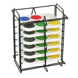 Jack Richeson 6 Well Palette Storage Rack, 10-3/8 H x 8-5/8 W x 10-1/2 L in, Item Number 410946