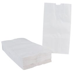 School Smart Paper Bag, Flat Bottom, 6 x 11 Inches, White, Pack of 100, Item Number 085622