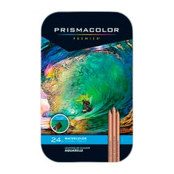 Prismacolor Premier Non-Toxic Water Soluble Watercolor Pencil Set, Assorted Color, Set of 24 Item Number 222690