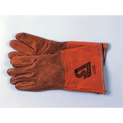 Image for Steiner Enterprises Inc 2-Piece Gunn Cut Pattern Back Welders Gloves, Large, Split Cowhide/Cotton Liner, Black, Pack of 2 from School Specialty