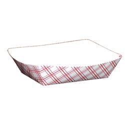 Image for Empress Grease and Moisture-Resistant Disposable Food Tray, 1/2 Pound Capacity, Red Plaid, Case of 1000 from School Specialty