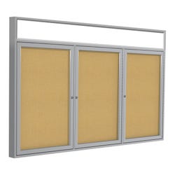 Image for Ghent Indoor Enclosed Bulletin Board, 3 Door, 4 x 6 Feet from School Specialty
