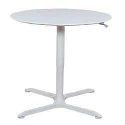 Image for Luxor Round Cafe Table, Pneumatic Height Adjustable, 36 Diameter, 25-42 Inches High, White from School Specialty