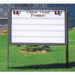 Image for United Visual Products Leg Erecting Post for Outdoor Signage, 2 X 6 X 108 in, Pack of 2 from School Specialty