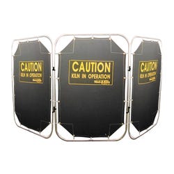Image for Vent a Kiln 3 Panel Safety Screen, Flame Retardant, 24 x 36 Inches, Pear Gray color. from School Specialty