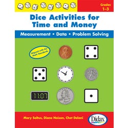 Image for Didax Dice Activities for Time and Money Softcover Book, Grades 1 - 3 from School Specialty