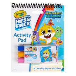 Image for Crayola Color Wonder Baby Shark's Big Show Activity Pad, 16 Coloring Pages from School Specialty