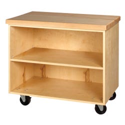 Image for Diversified Spaces Mobile Demonstration Cabinet, 36 x 24 x 34 Inches, Maple from School Specialty