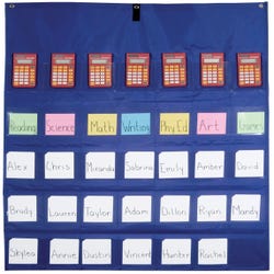 Image for School Smart Pocket Chart and Calculator Storage, 35 Slots, 38 x 30 Inches from School Specialty