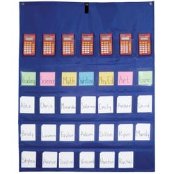 Image for School Smart Pocket Chart and Calculator Storage, 35 Slots, 38 x 30 Inches from School Specialty