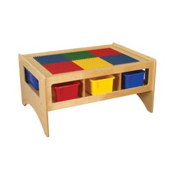 Childcraft Toddler Multi-Purpose Play Table, 6 Assorted Color Trays, 36 x 26 x 18 Inches, Item Number 1539301