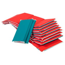 Children's Factory Pillow Rest Mat, 46 x 20 x 3/4 Inches, Red/Green, Pack of 10, Item Number 1427905