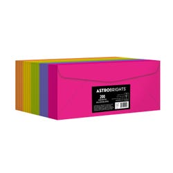 Image for Astrobrights Colored #10 Envelopes, 4-1/8 x 9-1/2 Inches, 24 lb/89 gsm, Self-Seal, Happy 5-Color Assortment, 200 Pack from School Specialty