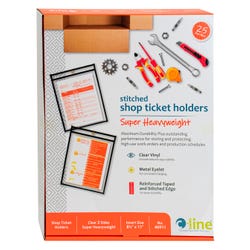 Image for C-Line Shop Ticket Holders, 8-1/2 x 11 Inches, Clear/Black Trim, Pack of 25 from School Specialty