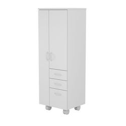 Image for Fleetwood Designer 2.0 Wardrobe Tower, 24 x 20 x 68 Inches, 2 Shelves, Garment Rod, Locking Door from School Specialty