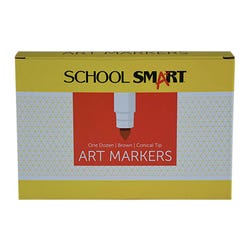 School Smart Art Markers, Conical Tip, Brown, Pack of 12 Item Number 2002997