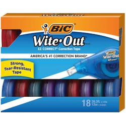 Image for BIC Wite-Out EZ Correct Correction Tape, White, Pack of 18 from School Specialty