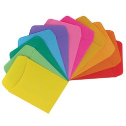Image for Hygloss Library Pockets, 3 x 5 Inches, Assorted Primary Colors, Set of 30 from School Specialty