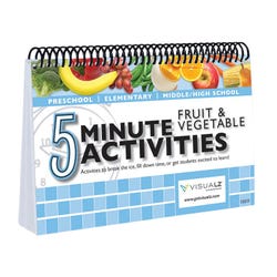 Image for Visualz 5 Minute Fruit & Vegetable Activities Book, Spiral Bound from School Specialty