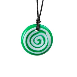 Image for Chewigem Chewable Button Necklace, Green Swirl from School Specialty