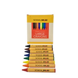 Image for School Smart Crayons, Large Size, Assorted Colors, Set of 8 from School Specialty
